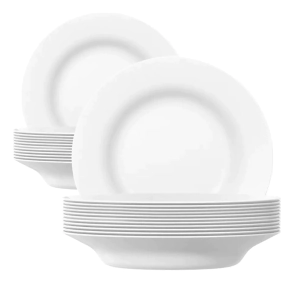 PLATO HONDO 23 CM VIDRIO TEMPLADO MENU NADIR