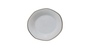 PLATO POSTRE OCTOGONAL FILETE ORO LINEA 599 TSUJI