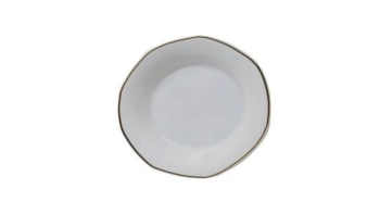 PLATO POSTRE OCTOGONAL FILETE ORO LINEA 599 TSUJI