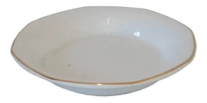 PLATO HONDO OCTOGONAL FILETE ORO LINEA 599 TSUJI