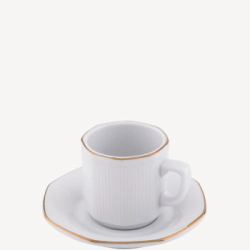 POCILLO CAFE OCTOGONAL FILETE ORO LINEA 599 TSUJI