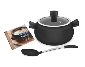 OLLA N&ordm; 18 PAMPLONA BAJA CON TAPA DE VIDRIO TRAMONTINA