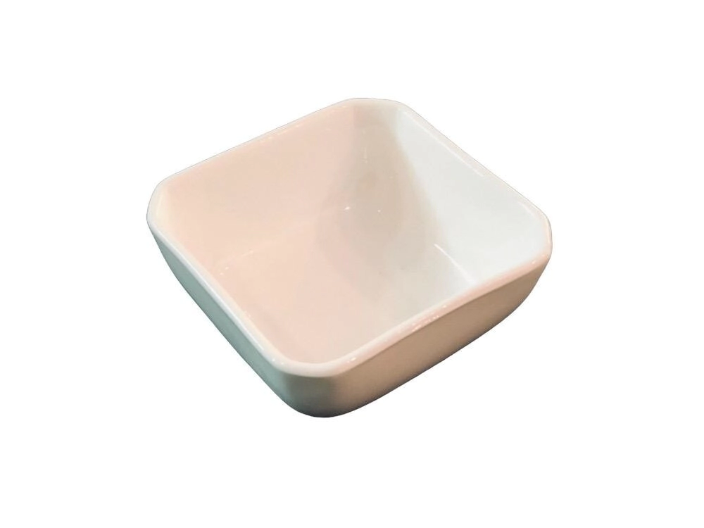 CAZUELA 7,5 CM CUADRADA REDONDEADA PORCELANA