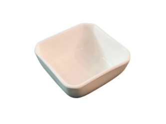 CAZUELA 7,5 CM CUADRADA REDONDEADA PORCELANA