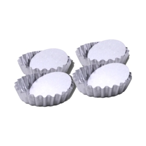 SET X 4 MINI TARTERA N&ordm; 14 DESMONTABLE ACERO ALUMINIZADO DO&Ntilde;A CLARA