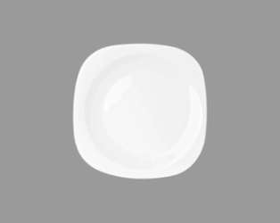 PLATO PLAYO 27 CM CUADRADO VIDRIO TEMPLADO PLAZA NADIR