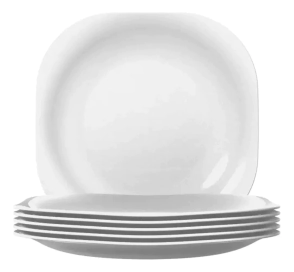 PLATO POSTRE 19 CM CUADRADO VIDRIO TEMPLADO PLAZA NADIR
