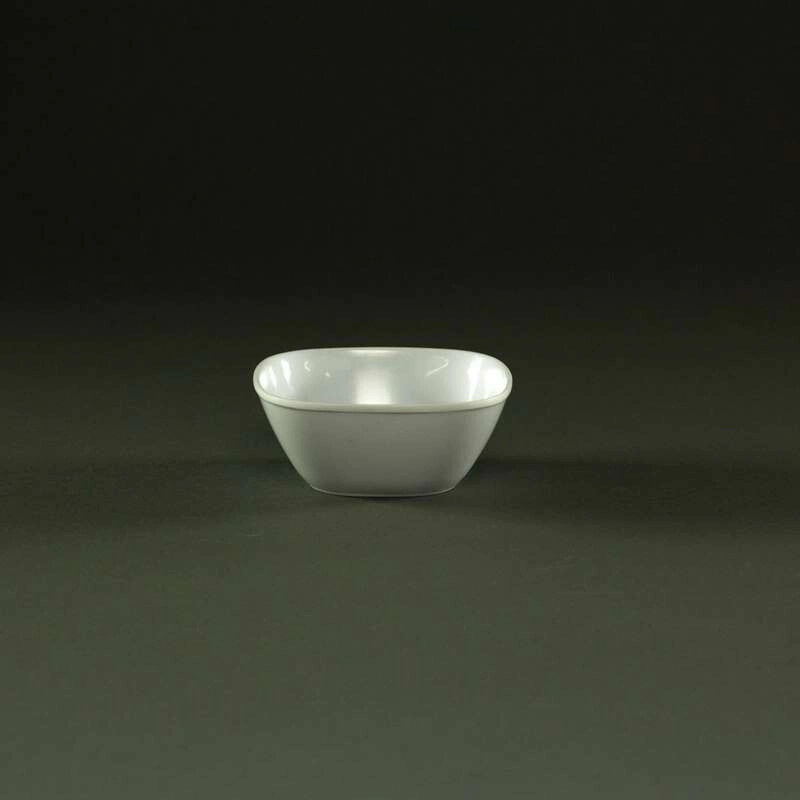 CAZUELA 10 CM CUADRADA BLANCA MELAMINA