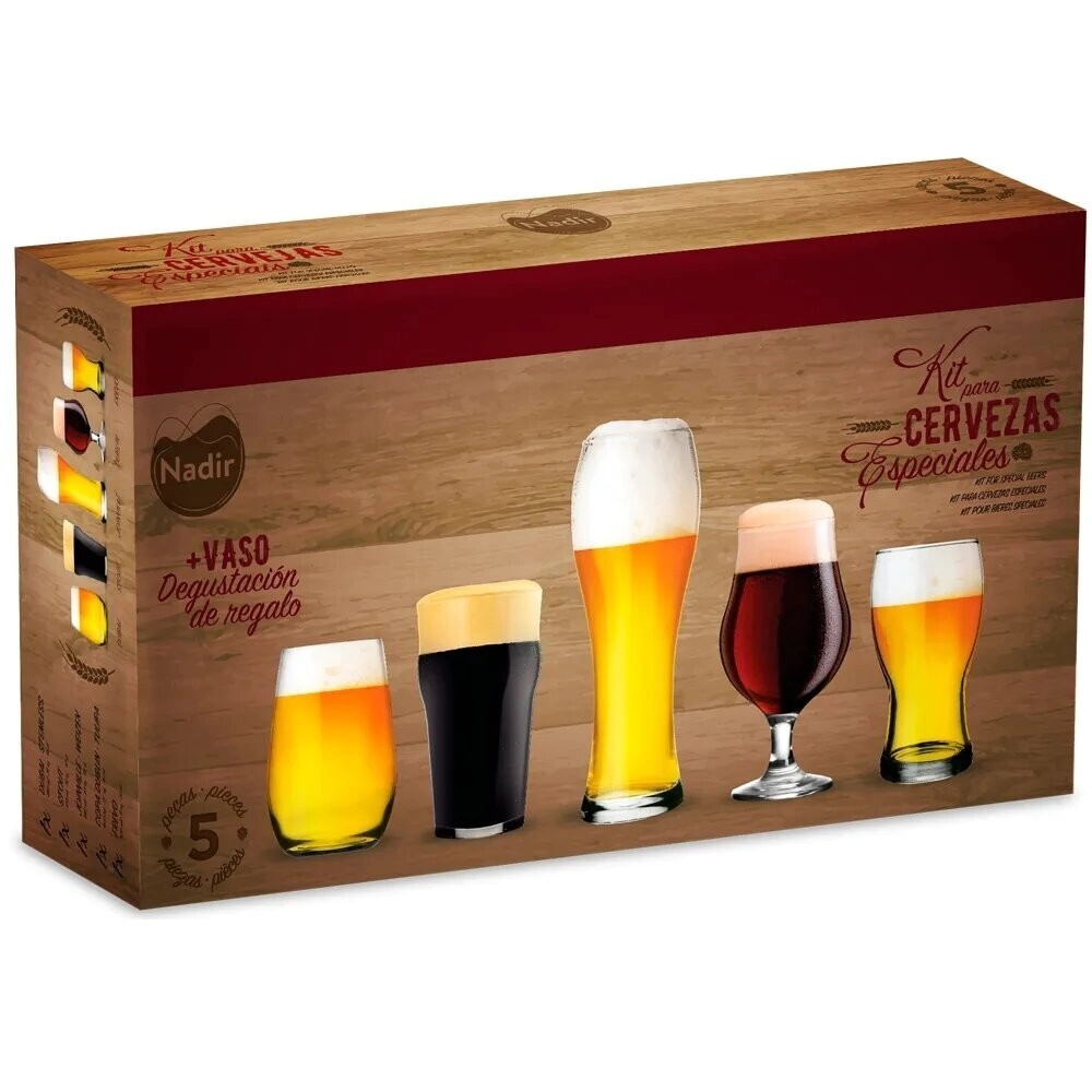 VASO DE CERVEZA DEGUSTACION SET X 5