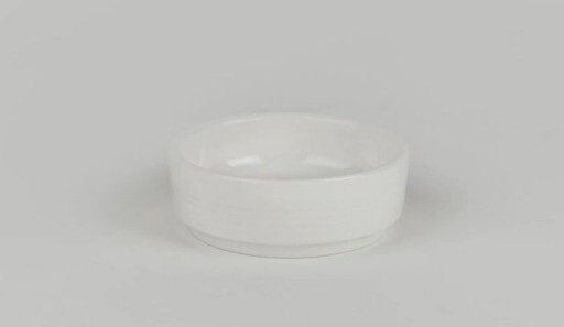CAZUELA 8 CM RAYADA BAJA BLANCA PORCELANA