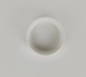CAZUELA 8 CM RAYADA BAJA BLANCA PORCELANA
