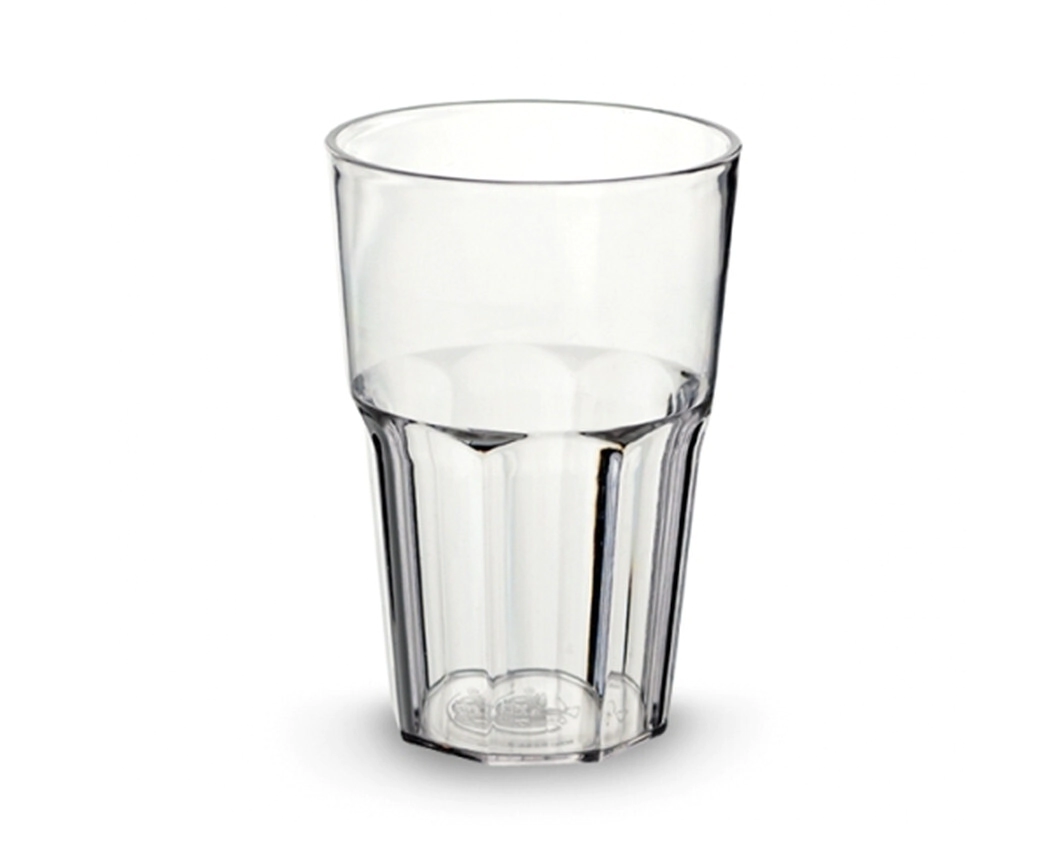 VASO POLICARBONATO 330 CC CRISTAL OCTOGONAL ECONOMICO