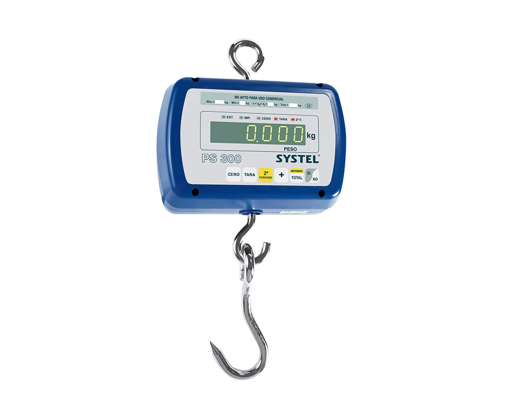BALANZA COLGANTE PILON 300 KG RESOLUCION 100 G SYSTEL