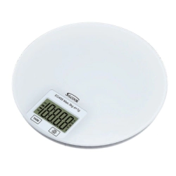 BALANZA DE COCINA 3 KG DIGITAL VIDRIO TEMPLADO BLANCO
