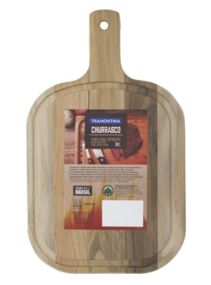 TABLA DE MADERA 40 X 23 X 1,9 CM CHURRASCO CON MANGO TRAMONTINA