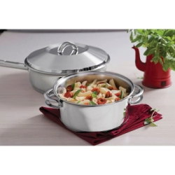 SARTEN N� 24 SOLAR CON TAPA RECTA ACERO INOXIDABLE TRIPLE FONDO TRAMONTINA