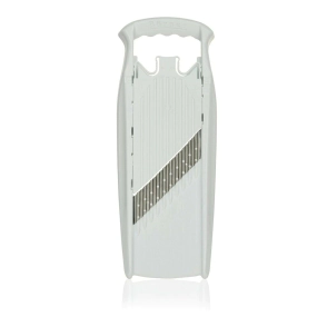 MANDOLINA WAFFEL XXL CORTADOR ONDULADO Y REJILLA GRUESAS BLANCO BORNER