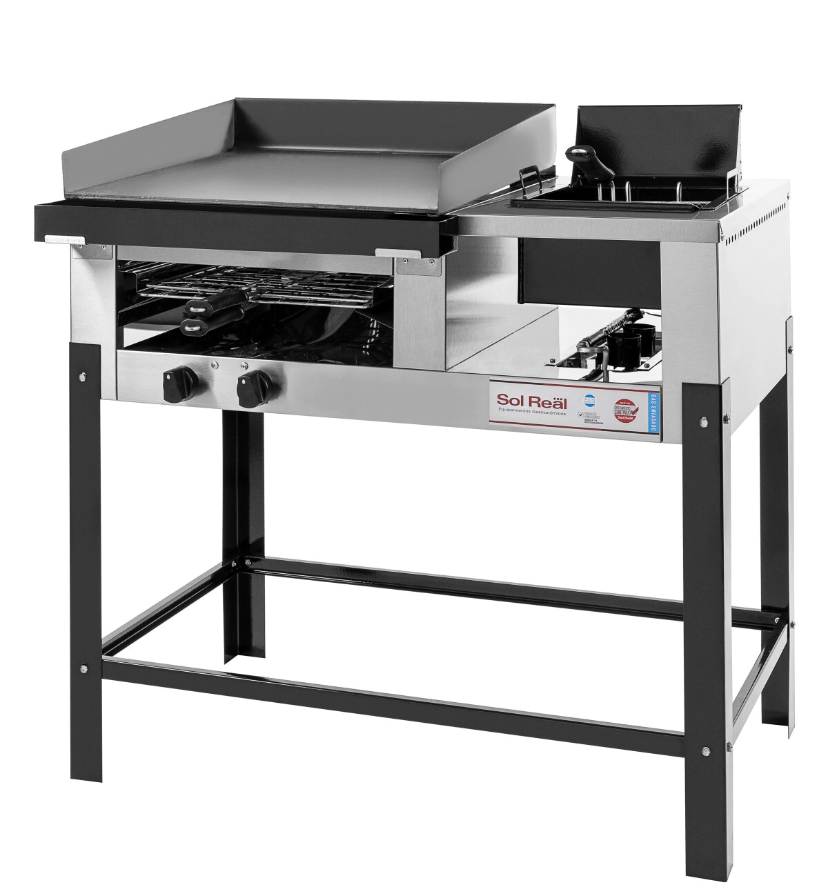 LOMITERA MULTIPLE CON CARLITERO Y FREIDORA GAS NATURAL SOL REAL