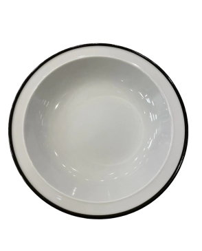 PLATO HONDO TAVOLA FILETE VOLCADO NEGRO VERBANO