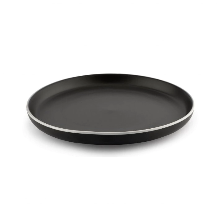 PLATO PLAYO 27 CM NEGRO PORCELANA SAKURA