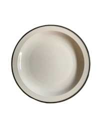 FUENTE REDONDA 28 CM TAVOLA FILETE VOLCADO NEGRO VERBANO