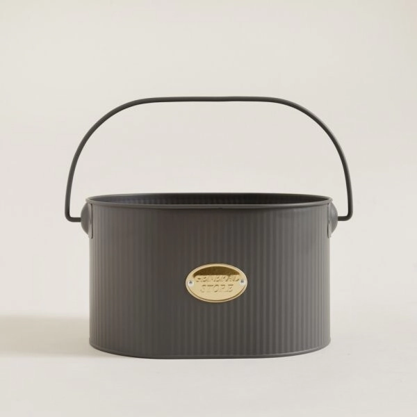 BOTELLERO DE METAL GRIS GENERAL STORE 24 X 17 X 14 CM