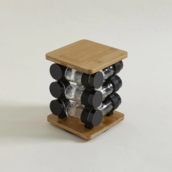 ESPECIERO BAMBOO CUADRADO GIRATORIO X 12