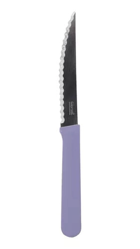 CUCHILLO DE CARNE MANGO PLASTICO LILA CAROL