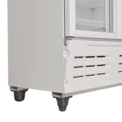 EXHIBIDORA VERTICAL 2 PUERTAS CON 10 ESTANTES MOVILES 765 lts 1000 x 665 x 2100 INELRO
