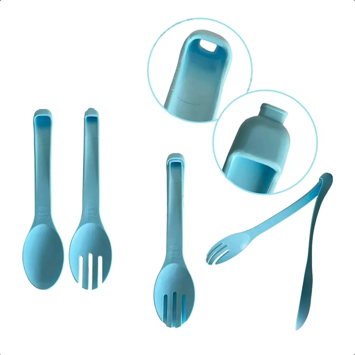 PINZA PARA ENSALADA DOBLE USO CELESTE CAROL