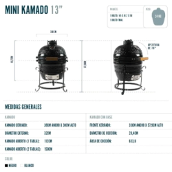 KAMADO ARGENTINO MINI 13" BLANCO
