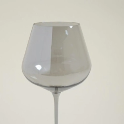 COPA DE VINO ESPEJADO GRIS 750 ML BASE ANCHA
