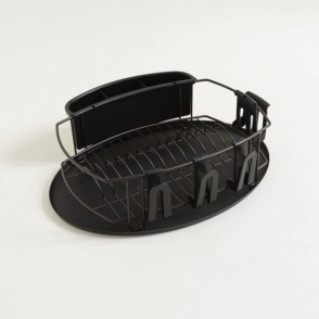 ESCURRIDOR DE PLATOS ACERO NEGRO OXIDE CON BANDEJA NEGRA