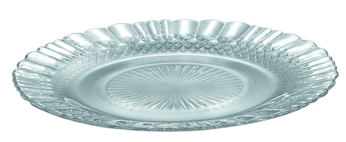 PLATO PARA TORTA 28 CM VIDRIO BARROCO