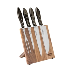 JUEGO DE CUCHILLAS 5 PIEZAS CHURRASCO CON TACO IMANTADO TRAMONTINA