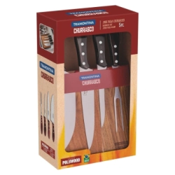 JUEGO DE CUCHILLAS 5 PIEZAS CHURRASCO CON TACO IMANTADO TRAMONTINA