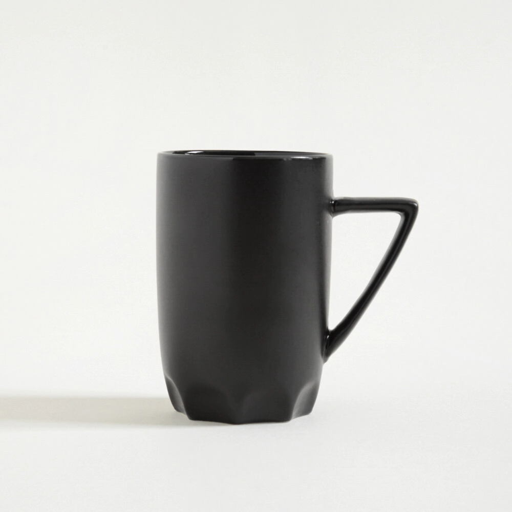 JARRO MUG 368 CC RECTO ALTO NEGRO SATINADO