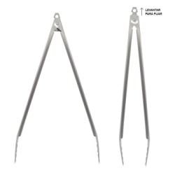 PINZA PARRILLERA 40 CM ACERO INOXIDABLE