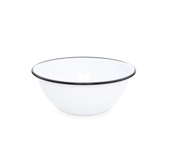 BOWL 20 X 9 CM BLANCO CON BORDE NEGRO ENLOZADO