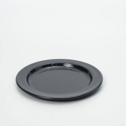 PLATO PLAYO 26 CM ALA ANGOSTA NEGRO ENLOZADO