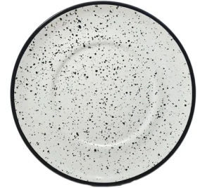 PLATO PLAYO 26 CM CRAFT BLANCO CON NEGRO ENLOZADO