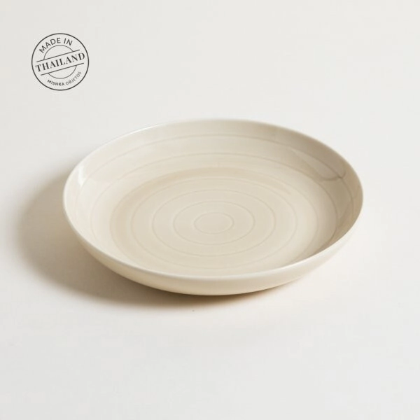 PLATO HONDO 23 CM BEAT ARENA PORCELANA