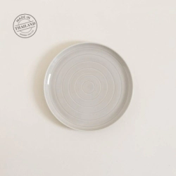 PLATO PLAYO 27 CM BEAT GRIS PORCELANA