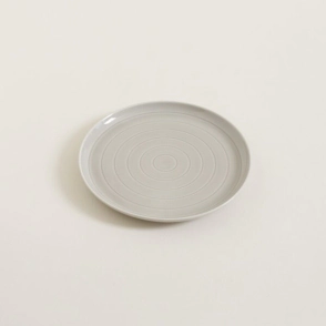 PLATO POSTRE 21 CM BEAT GRIS PORCELANA