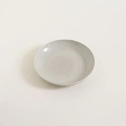 PLATO HONDO 23 CM BEAT GRIS PORCELANA
