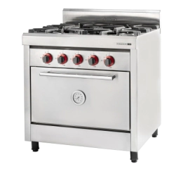 COCINA 4 HORNALLAS 82 CM 700 INDUSTRIAL REJAS FUNDICION GAS NATURAL SOL REAL
