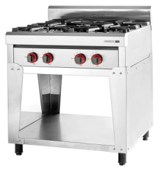ANAFE 4 HORNALLAS 82 CM 700 INDUSTRIAL REJAS FUNDICION GAS NATURAL SOL REAL