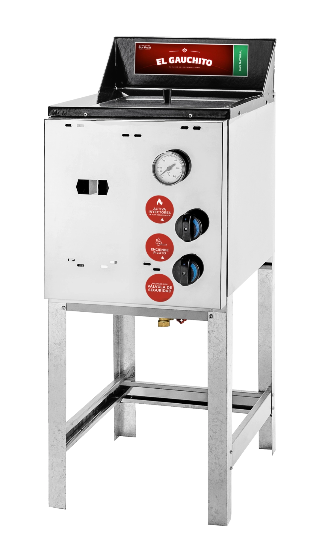 FREIDORA 10 LTS EL GAUCHITO GAS ENVASADO SOL REAL