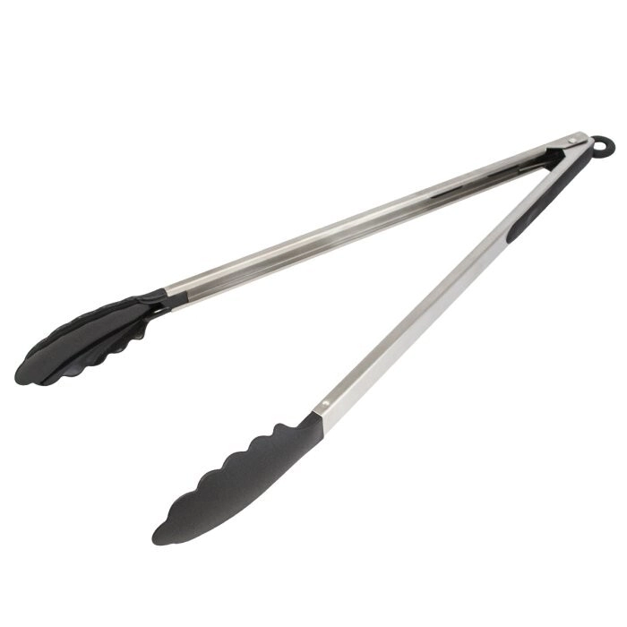 PINZA PARRILLERA 40 CM CON GRIP ACERO INOXIDABLE