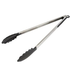 PINZA PARRILLERA 40 CM CON GRIP ACERO INOXIDABLE